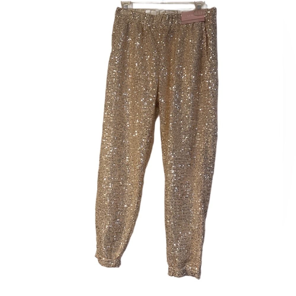 Infamous Aldi Sequin Joggers – Gold – NWT – Holiday Party Legend